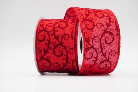 Scroll Wired Ribbon_KF6596GC-7-7_Red